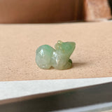 A-Grade Green Yellow Jadeite Rat Pendant No. 172966