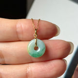 A-Grade Natural Tri-Colour Jadeite Donut Pendant No.172977