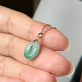 A-Grade Natural Tri-Colour Jadeite Donut Pendant No.172977