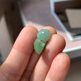 A-Grade Green Yellow Jadeite Rat Pendant No. 172966