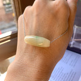 A-Grade Natural Light Yellow Jadeite Barrel No.220696