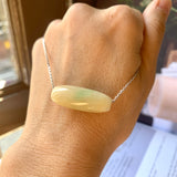 A-Grade Natural Light Yellow Jadeite Barrel No.220696