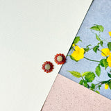 A-Grade Red Yellow Jadeite Sunflower Pair No. 130527