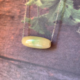 A-Grade Natural Light Yellow Jadeite Barrel No.220696