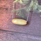 A-Grade Natural Light Yellow Jadeite Barrel Pendant No.220696