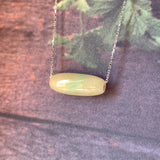 A-Grade Natural Light Yellow Jadeite Barrel Pendant No.220696