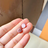 A-Grade Red Yellow Jadeite Sunflower Pair No. 130527