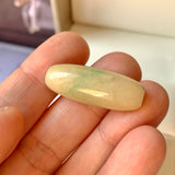 A-Grade Natural Light Yellow Jadeite Barrel Pendant No.220696