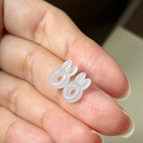 4.25 cts Icy A-Grade Natural Jadeite Bunny Pair No. 180944