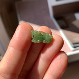 A-Grade Dark Yellowish Green Jadeite Pixiu Pendant No. 172968