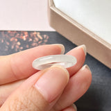 16mm Icy A-Grade Natural White Jadeite Abacus Ring Band No.220677