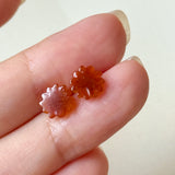 A-Grade Red Yellow Jadeite Sunflower Pair No. 130528