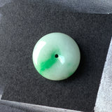 A-Grade Natural Moss On Snow Jadeite Donut Pendant No.172112