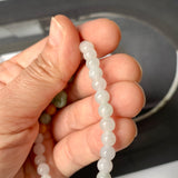 5.2mm A-Grade Natural Jadeite Ruyi Bean Beaded Bracelet No.190515