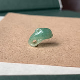 A-Grade Light Bluish Green Jadeite Dolphin Pendant No. 172969