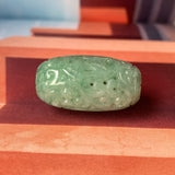 A-Grade Natural Bluish Green Jadeite Money Vine Barrel Pendant No.171337