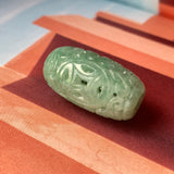 A-Grade Natural Bluish Green Jadeite Money Vine Barrel No.171337