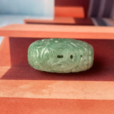 A-Grade Natural Bluish Green Jadeite Money Vine Barrel Pendant No.171337