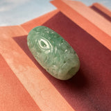 A-Grade Natural Bluish Green Jadeite Money Vine Barrel Pendant No.171337