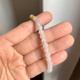 5.2mm A-Grade Natural Jadeite Ruyi Bean Beaded Bracelet No.190516