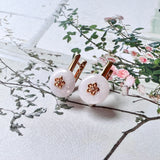 A-Grade Natural Lavender Jadeite Donut (Hoya Bella) Huggies Earrings No.180659