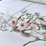A-Grade Natural Lavender Jadeite Donut (Hoya Bella) Huggies Earrings No.180659