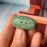 A-Grade Natural Bluish Green Jadeite Money Vine Barrel No.171337