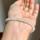 5.2mm A-Grade Natural Jadeite Ruyi Bean Beaded Bracelet No.190516