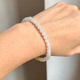 5.2mm A-Grade Natural Jadeite Ruyi Bean Beaded Bracelet No.190516