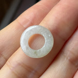 A-Grade Natural White Yellowish Green Jadeite Bagel Piece No. 172651