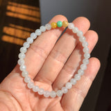 5.1mm A-Grade Natural Tri-Colour Jadeite Beaded Bracelet No.190512