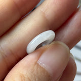 A-Grade Natural White Yellowish Green Jadeite Bagel Piece No. 172651