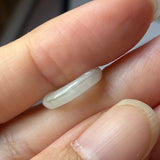 A-Grade Natural White Yellowish Green Jadeite Bagel Piece No. 172651
