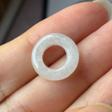 A-Grade Natural White Yellowish Green Jadeite Bagel Piece No. 172651
