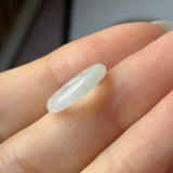 A-Grade Natural White Yellowish Green Jadeite Bagel Piece No. 172651