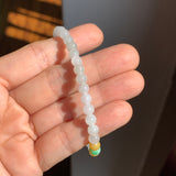5.1mm A-Grade Natural Tri-Colour Jadeite Beaded Bracelet No.190512