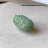 A-Grade Natural Light Bluish Green Jadeite Money Vine Barrel Pendant No.171338