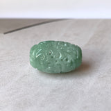 A-Grade Natural Light Bluish Green Jadeite Money Vine Barrel No.171338