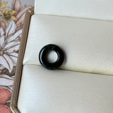 A-Grade Natural Dark Green Jadeite Bagel Piece No. 172653
