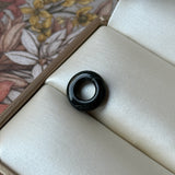 A-Grade Natural Dark Green Jadeite Bagel Piece No. 172653