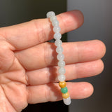 5.1mm A-Grade Natural Tri-Colour Jadeite Beaded Bracelet No.190513