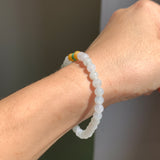 5.1mm A-Grade Natural Tri-Colour Jadeite Beaded Bracelet No.190513