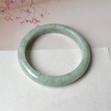 SOLD OUT: 66.8mm A-Grade Light Green Jadeite Modern Round Bangle No.152187