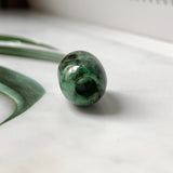 SOLD OUT: A-Grade Natural Bluish Green Jadeite Barrel Pendant No.220705