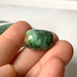 SOLD OUT: A-Grade Natural Bluish Green Jadeite Barrel Pendant No.220705