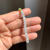 5.1mm A-Grade Natural Tri-Colour Jadeite Beaded Bracelet No.190514