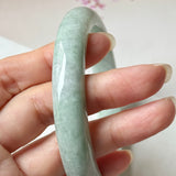 SOLD OUT: 66.8mm A-Grade Light Green Jadeite Modern Round Bangle No.152187