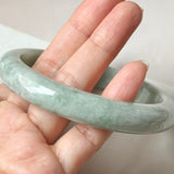 SOLD OUT: 66.8mm A-Grade Light Green Jadeite Modern Round Bangle No.152187