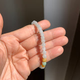 5.1mm A-Grade Natural Tri-Colour Jadeite Beaded Bracelet No.190514