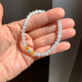 5.1mm A-Grade Natural Tri-Colour Jadeite Beaded Bracelet No.190514
